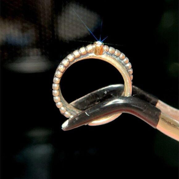 Pandora Two-Tone Crossover Diamond Ring - Picture 8 of 10